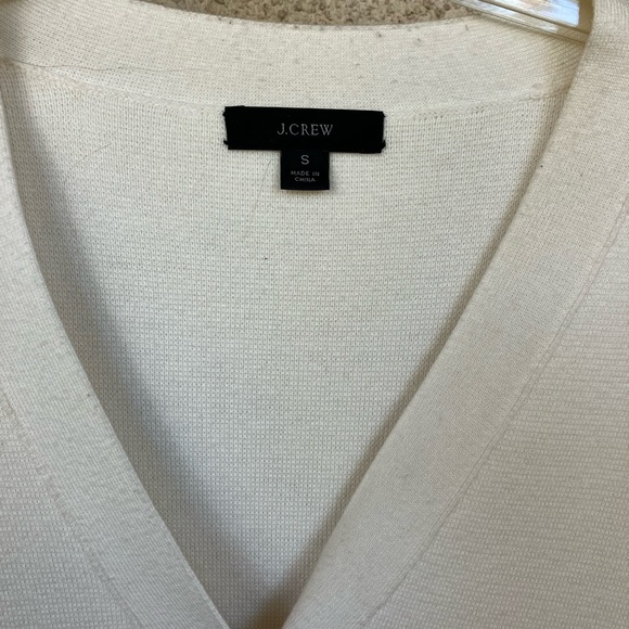 J.Crew Women's Cinched-waist cropped cardigan sweater, IVORY, Sz S BF006 - Picture 5 of 7